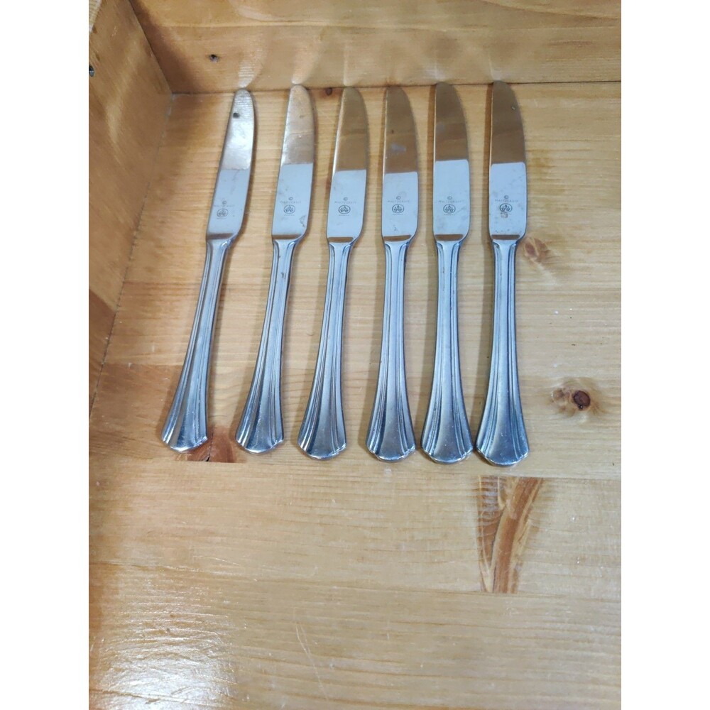 Lot Of 6 Pfaltzgraff KNIVES Butter Dinner Stainless Steel MARGATE Pattern 8.5"